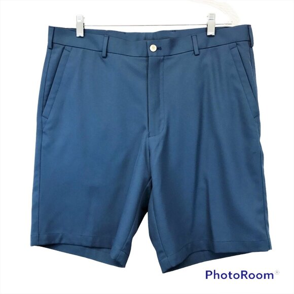 Peter Millar Crown Sport Mens Golf Shorts 38 x 9 Teal Polyester - Picture 1 of 10